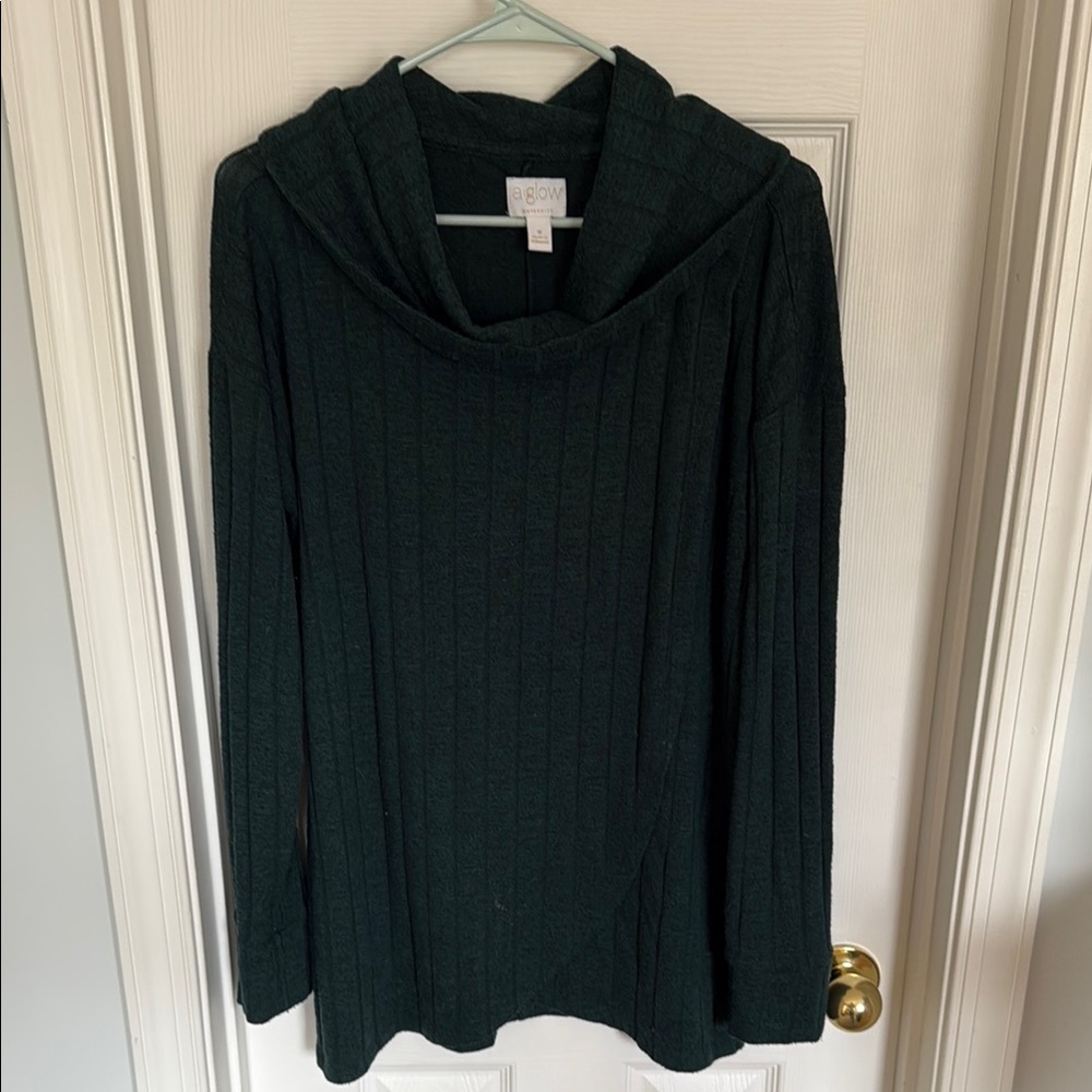 Womens maternity and nursing Sweater emerald green